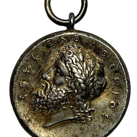 1919 Ελευθέριος Βενιζέλος ως Ζεύς , ασημένιο μετάλλιο , Peter Chase 1143